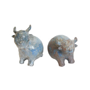 Antique Ceramic Cow Artifact