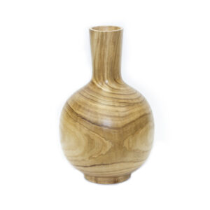 Carver Wood Vase- Large