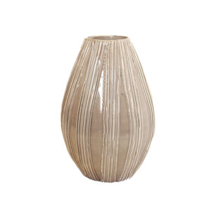 Handcrafted Shiny Taupe Vase