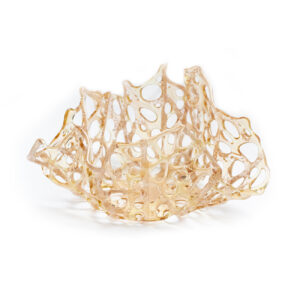 Gold Glass Coral Bowl