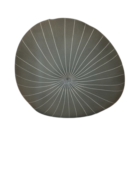 Grey Striped Shell Vase