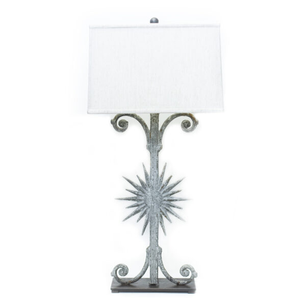 Gray Starburst Table Lamp