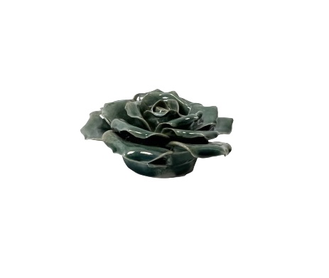 Teal Ceramic Succulent Flower 2